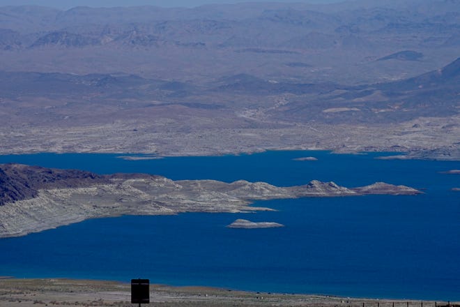 Lake Mead is seen Tuesday, June 6, 2023, from Boulder City, Nevada.